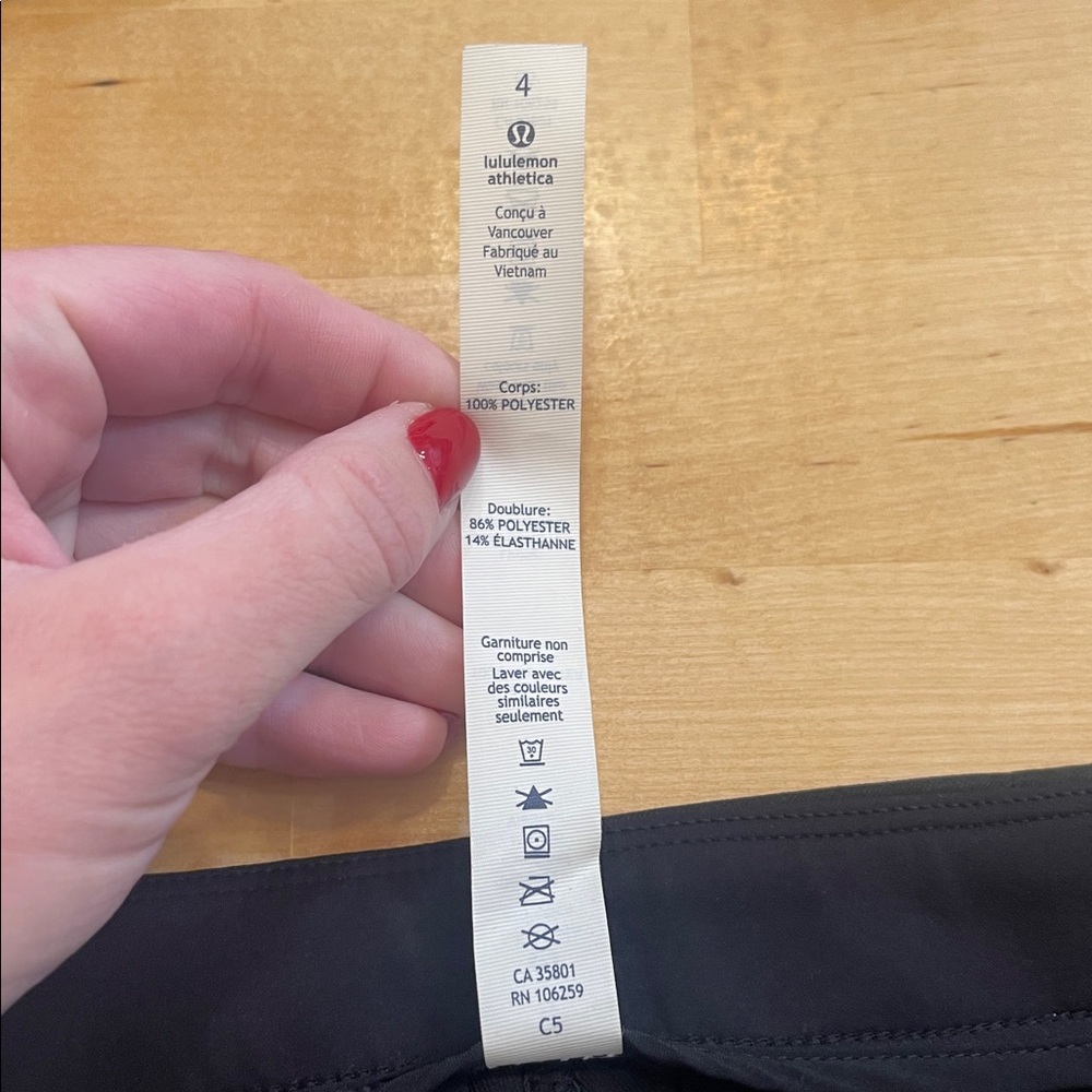 Lululemon Classic Black Dress Pants - Picture 4 of 5